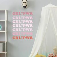 New Fashion Simple English Grlpwr Bedroom Wall Stickers main image 3