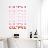 New Fashion Simple English Grlpwr Bedroom Wall Stickers main image 5