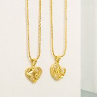 Fashion Mom Letter Palm Copper Gold-plated Zircon Necklace Wholesale main image 1