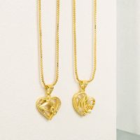 Fashion Mom Letter Palm Copper Gold-plated Zircon Necklace Wholesale main image 2