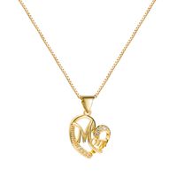 Fashion Mom Letter Palm Copper Gold-plated Zircon Necklace Wholesale main image 6