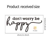 Simple Don't Woeey Be Happpy English Slogan Wall Sticker sku image 1
