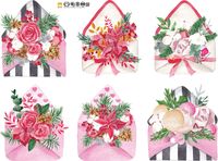Creative Flower Envelope Diy Bedroom Wall Stickers sku image 1