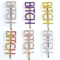 Fashion Rhinestone Letter Alloy Diamond Word Clip Wholesale main image 3