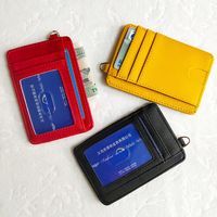 Korean New Simple Solid Color Pu Multi-card Wallet main image 5