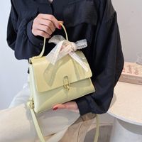 New Trendy Fashion Solid Color Shoulder Messenger Square Bag main image 6