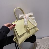 New Trendy Fashion Solid Color Shoulder Messenger Square Bag main image 4