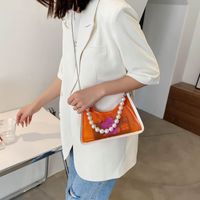 Fashion Pvc Transparent Chain Shoulder Messenger Portable Bag Wholesale main image 6