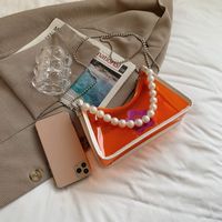 Fashion Pvc Transparent Chain Shoulder Messenger Portable Bag Wholesale main image 5