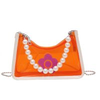 Fashion Pvc Transparent Chain Shoulder Messenger Portable Bag Wholesale main image 3