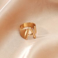 Fashion 26 English Letters Alloy Opening Adjustable Ring main image 6