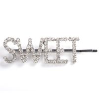 Korean Diamond-studded Colorful Word Clip Wholesale sku image 1