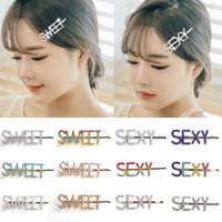 Korean Diamond-studded Colorful Word Clip Wholesale sku image 6