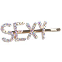 Korean Diamond-studded Colorful Word Clip Wholesale sku image 8