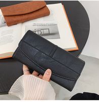 Retro New Fashion Pu Long Zipper Clutch Wallet sku image 2