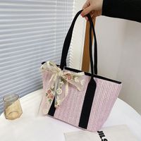 Fashion Lace Straw Large Capacity Shoulder Messenger Portable Bag Wholesale sku image 4