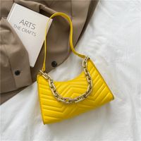 Retro New Fashion Korean Simple Western Style Chain Armpit Bag sku image 2