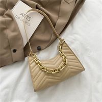 Retro New Fashion Korean Simple Western Style Chain Armpit Bag sku image 4