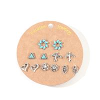 Simple Style Korean Geometric Stud Earrings Set sku image 1