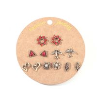 Simple Style Korean Geometric Stud Earrings Set sku image 3