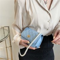 Lingge Embroidery Thread Pearl Chain Messenger Bag main image 5