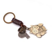 Retro Owl Leather Hand-woven Car Keychain Pendant Wholesale main image 1
