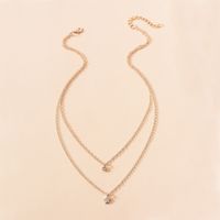 Fashion New Simple Two-layer Chain Diamonds Stars Necklace main image 3