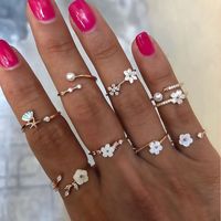 Retro Style Fashion New Simple Flower Ring Sets main image 5