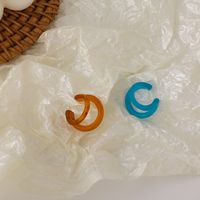 Korean Geometric Colorful Transparent Double Earrings Wholesale main image 1