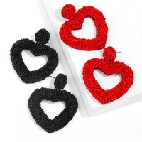 Bohemian Hand-woven Heart-shape Miyuki Bead Earrings Wholesale main image 1