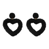 Bohemian Hand-woven Heart-shape Miyuki Bead Earrings Wholesale main image 4