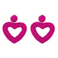 Bohemian Hand-woven Heart-shape Miyuki Bead Earrings Wholesale main image 5