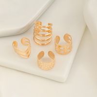 Hip-hop Trendy Geometric Hollow Metal Ear Clip Set main image 1