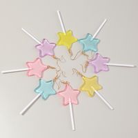 Fashion Candy Color Resin Creative Star Lollipop Earrings main image 2