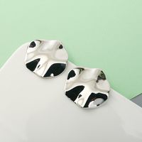 Fashion Glossy Bump Fold Irregular Alloy Earrings Wholesale main image 1
