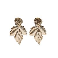 Simple Fashion Exaggerated Metal Leaf Alloy Earrings main image 6
