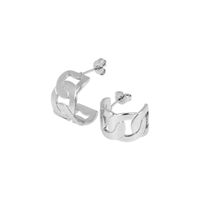 New Simple Copper Geometric Interlocking Stud Earrings main image 3