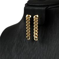 Punk Style Trendy Chain Copper Clause Earrings main image 1