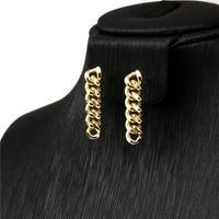 Punk Style Trendy Chain Copper Clause Earrings main image 3