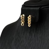 Punk Style Trendy Chain Copper Clause Earrings main image 4