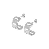 New Simple Copper Geometric Interlocking Stud Earrings sku image 2