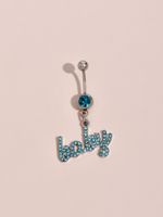 Simple Fashion English Letter Baby Diamond Navel Nail main image 4