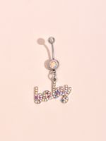 Simple Fashion English Letter Baby Diamond Navel Nail sku image 2