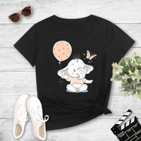 Cartoon Elephant Printed Casual T-shirt main image 5