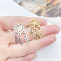 Fashion Dream Catcher Alloy Hollow Opening Tassel Ring main image 4