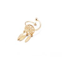 Fashion Dream Catcher Alloy Hollow Opening Tassel Ring main image 6
