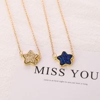 Candy Color Fluorescent Five-pointed Star Necklace main image 3
