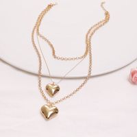 Fashion Heart Alloy Plating 18K Gold Plated Women'S Necklace main image 4