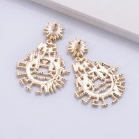 Korean Water Drop Hollow Diamond Alloy Earrings Wholesale main image 6