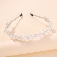 Fashion New Imitation Pearl Flower Headband main image 1